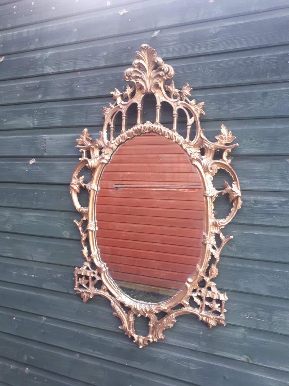Early 20th century carved gitwood frame mirror View III