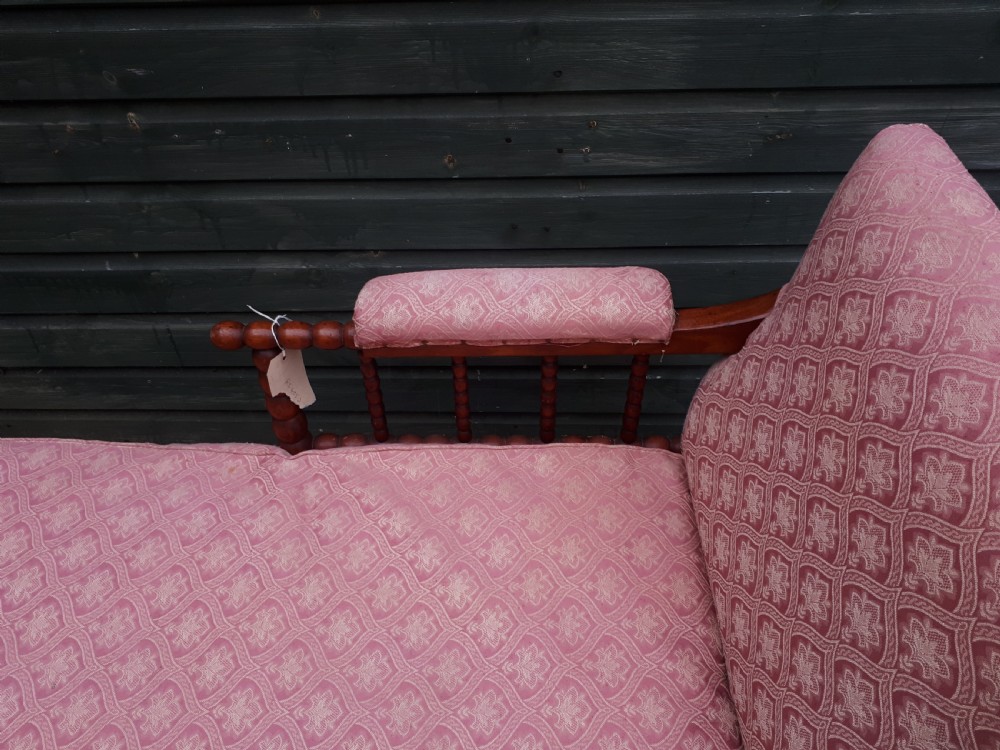Neat 19th century  end of bed chaise longue. View II