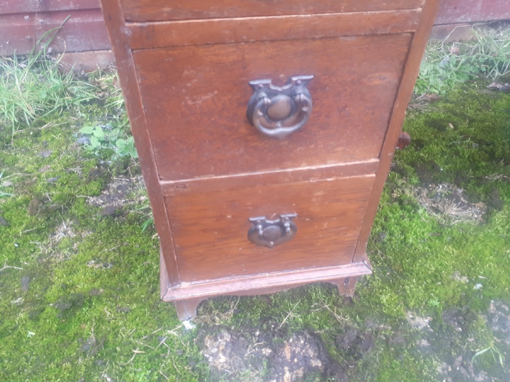 Edwardian  oak writing desk.  View VII