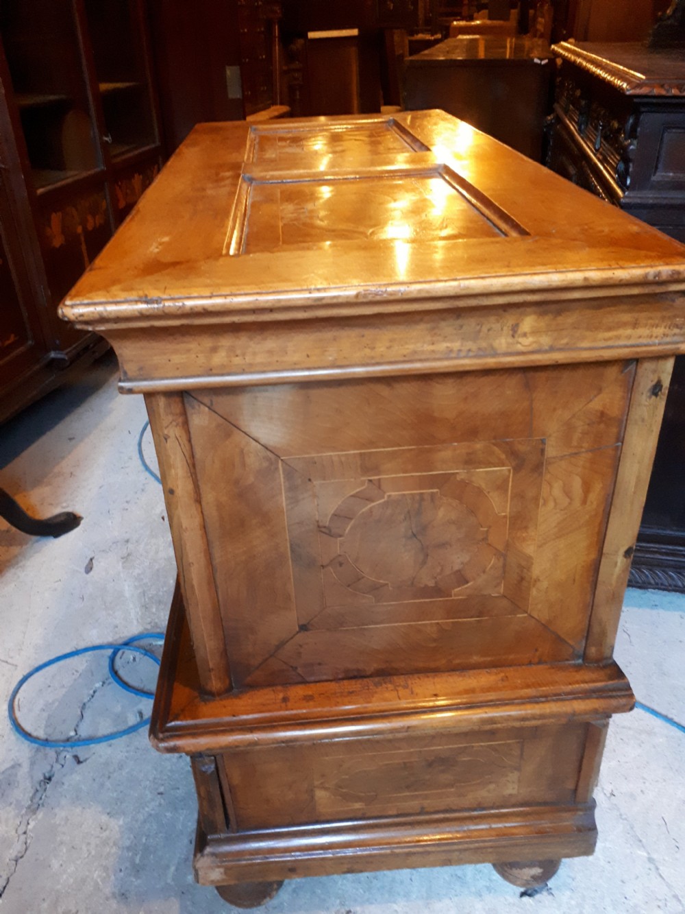 Antique  inlaid coffer chest View III