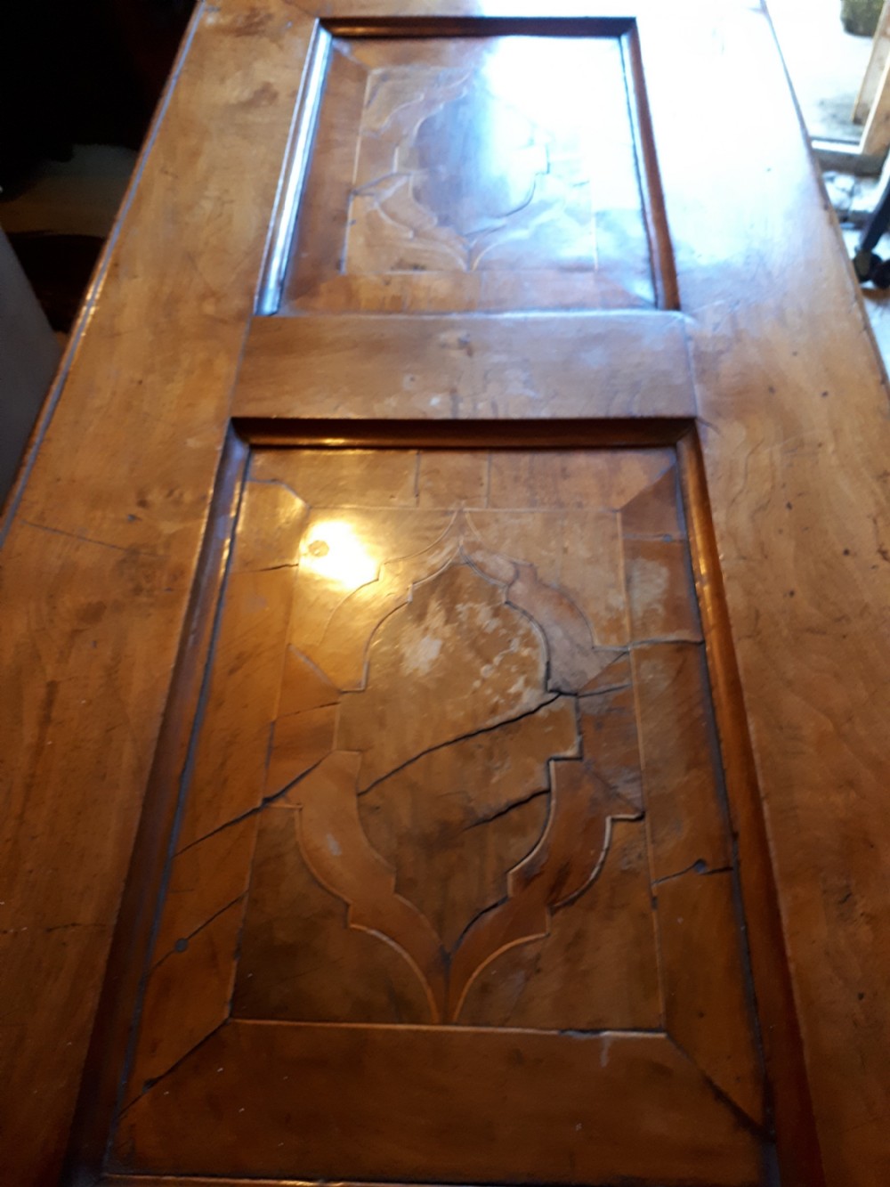 Antique  inlaid coffer chest View VI