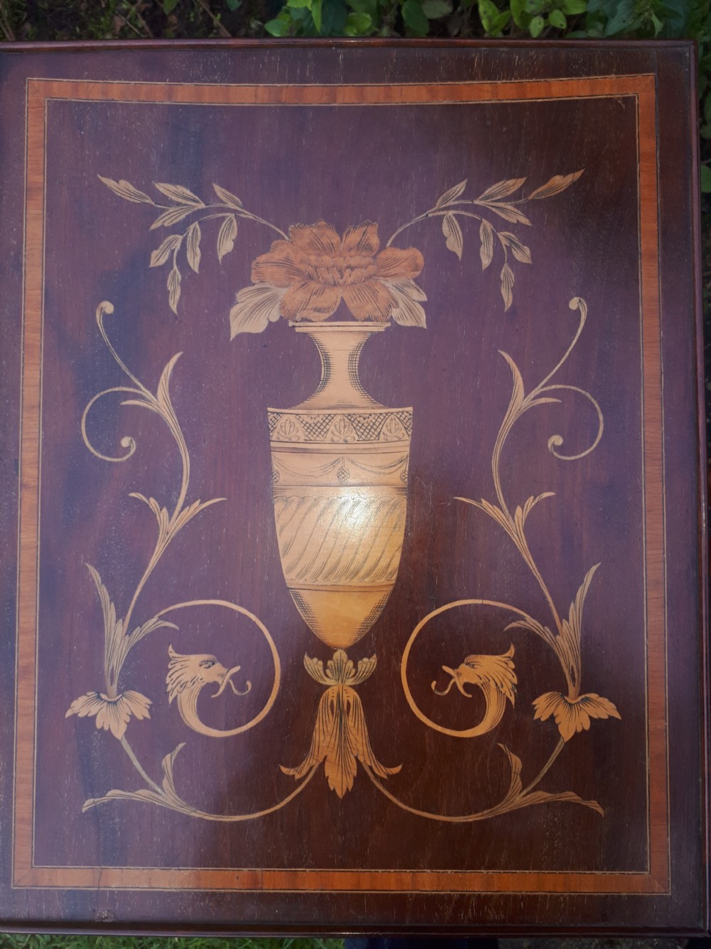 Pair of Edwardian inlaid mahogany mahogany occasional tables  View VI
