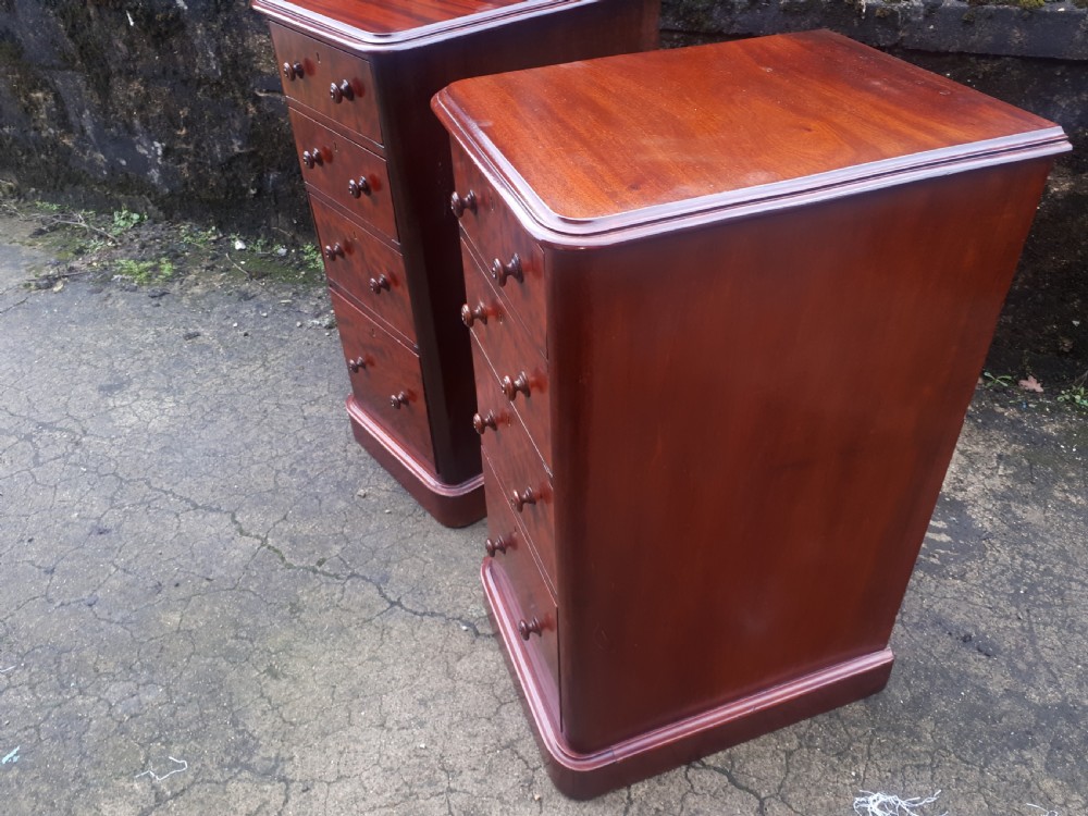 Pair of mahogany bedside chests View III