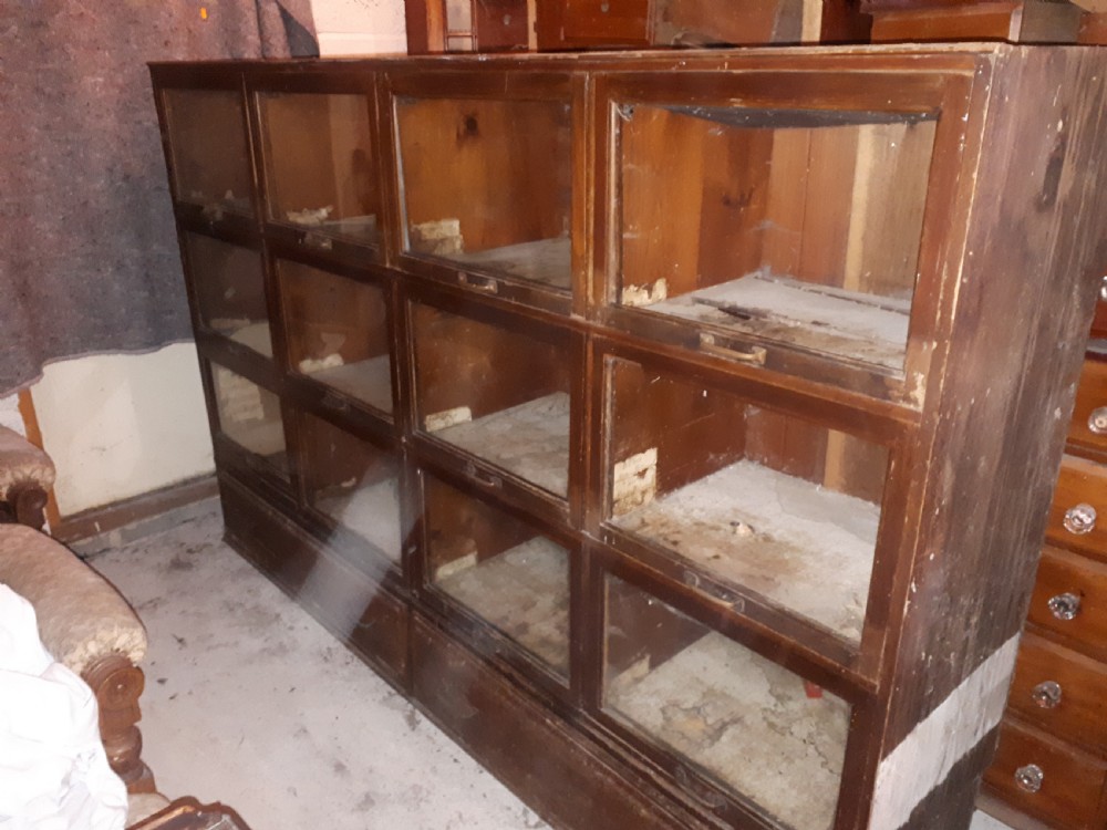 Useful early 20th century mahogany haberdashery cabinet