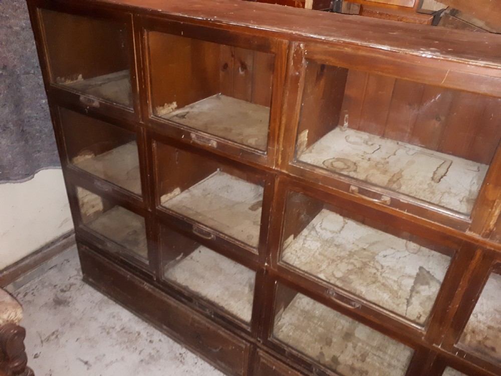 Useful early 20th century mahogany haberdashery cabinet View II