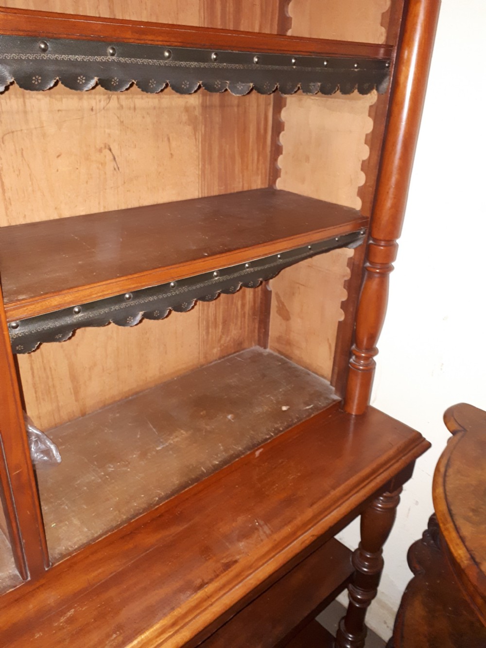 Late Victorian mahogany library bookcase  View III