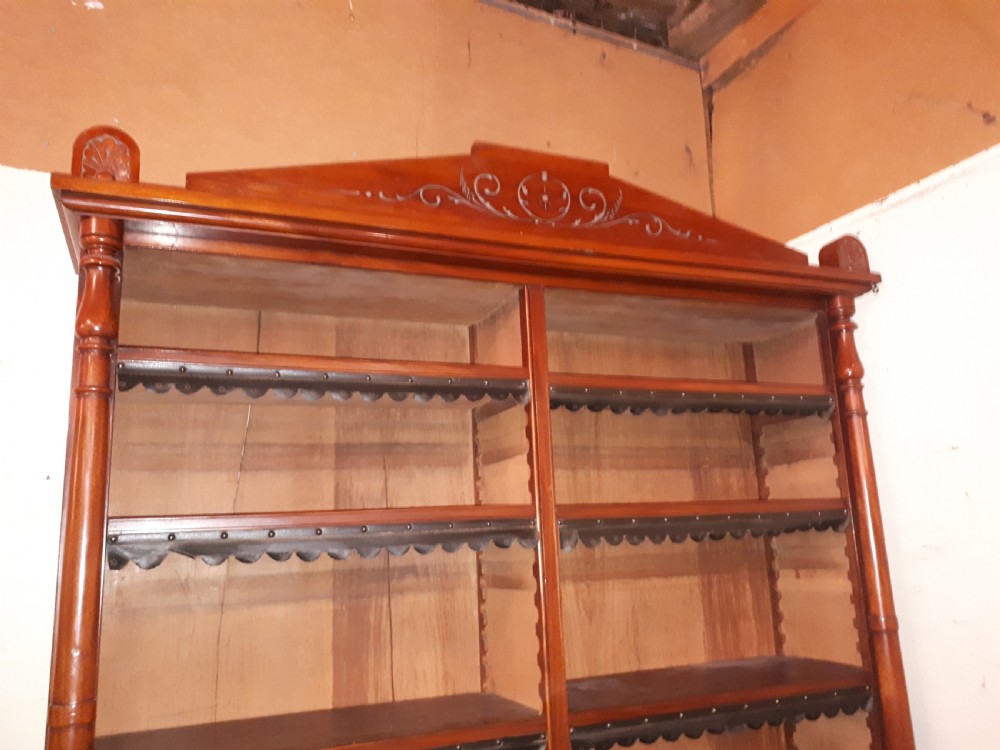 Late Victorian mahogany library bookcase  View IV