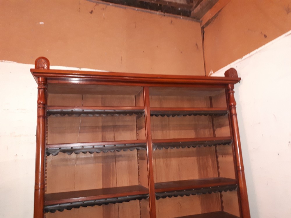 Late Victorian mahogany library bookcase  View VIII