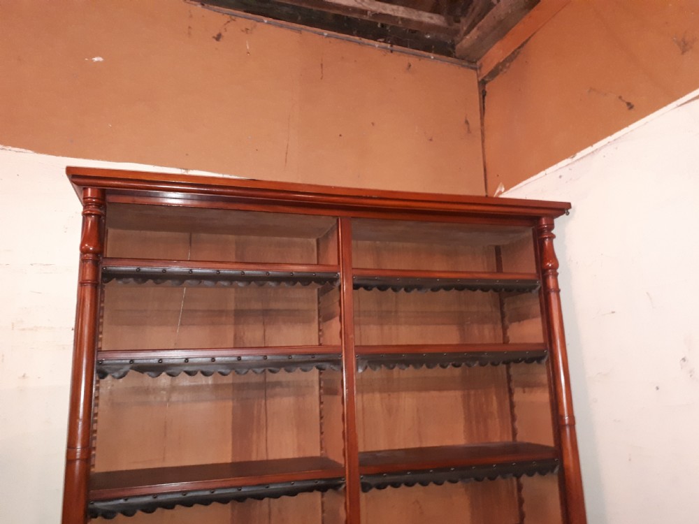 Late Victorian mahogany library bookcase  View IX