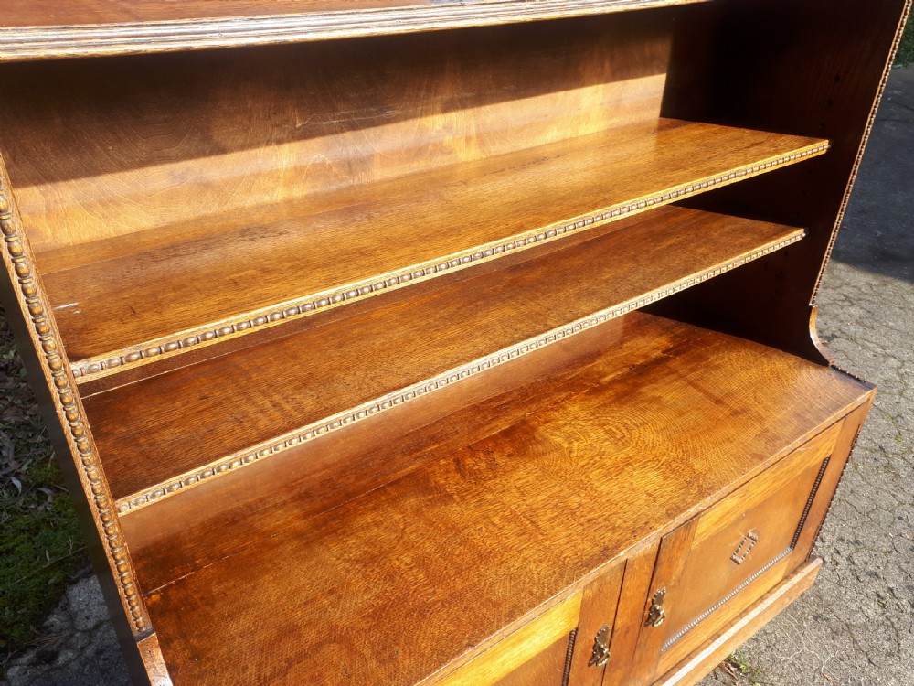 Pair of useful  oak bookcases  View V