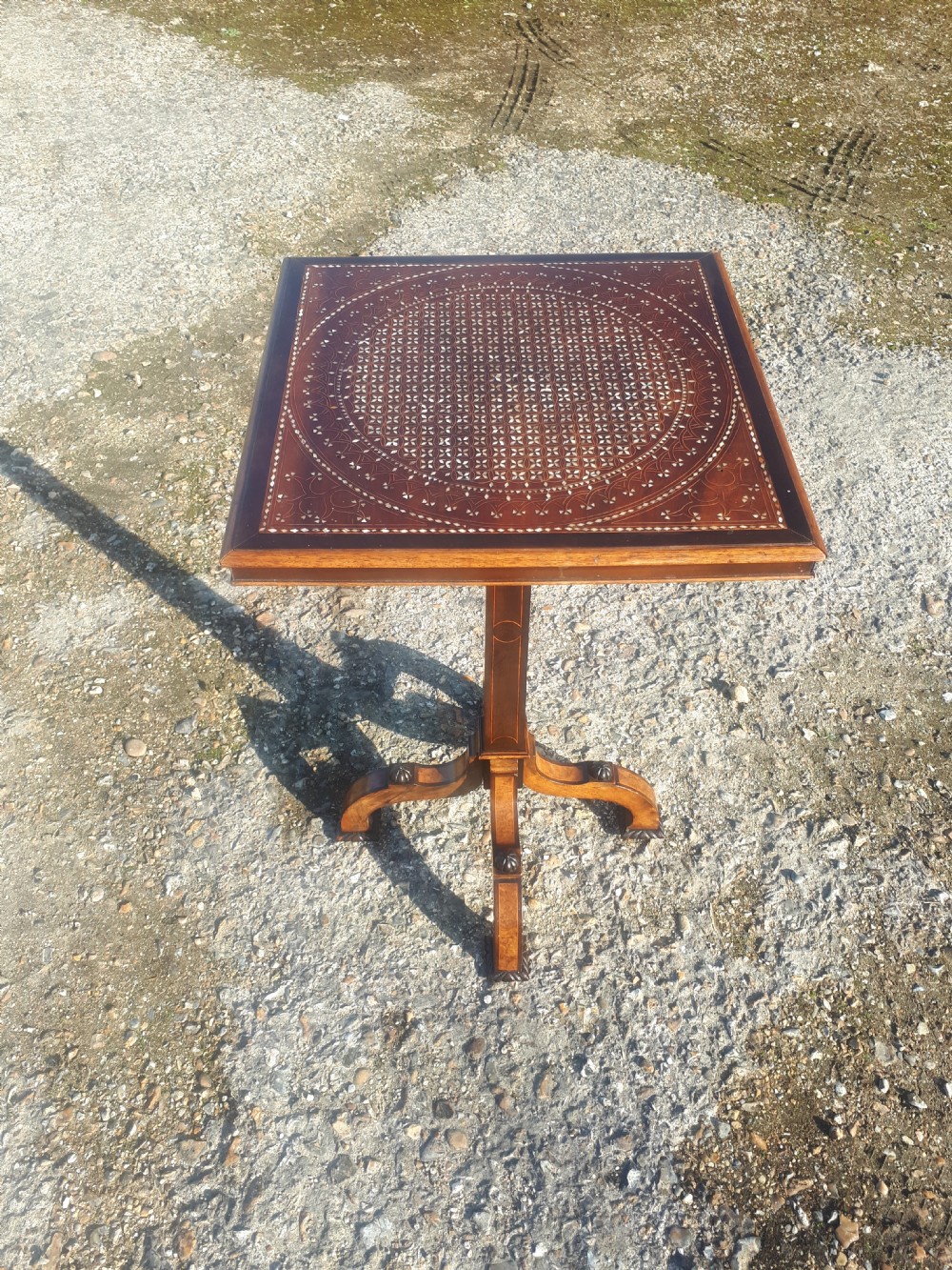 19th century inlaid occasional table in the manner of Gillows