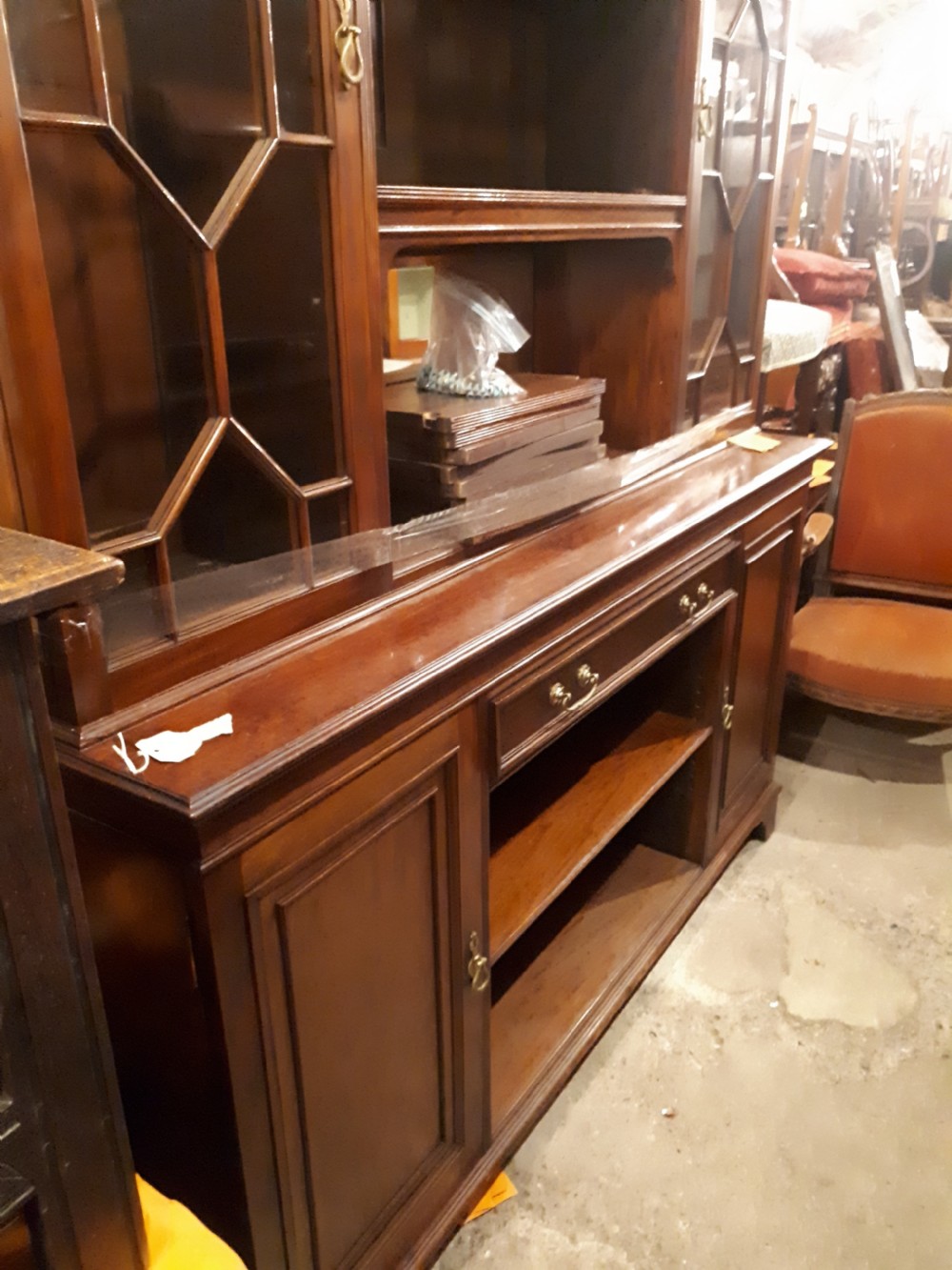 Good practical Edwardian mahogany bookcase View IV