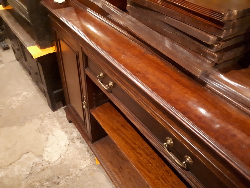 Good practical Edwardian mahogany bookcase View V