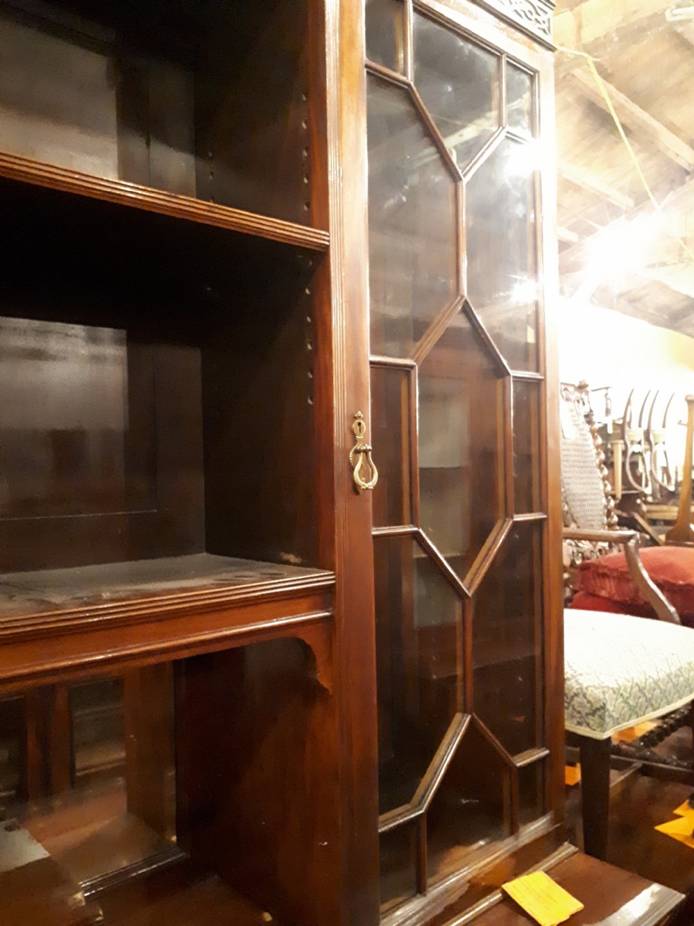 Good practical Edwardian mahogany bookcase View VI
