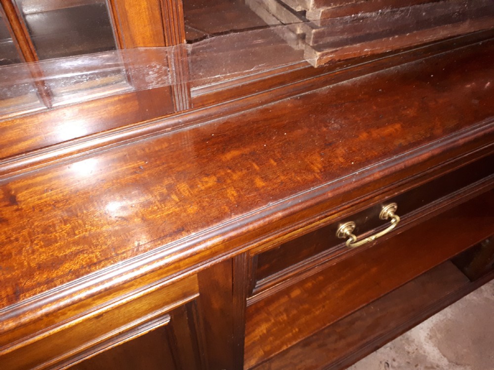 Good practical Edwardian mahogany bookcase View VIII