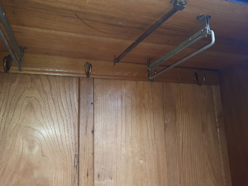Edwardian inlaid mahogany hall wardrobe  View VI