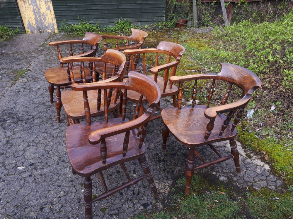 Harliquin set of 6 smokers bow kitchen armchairs View III