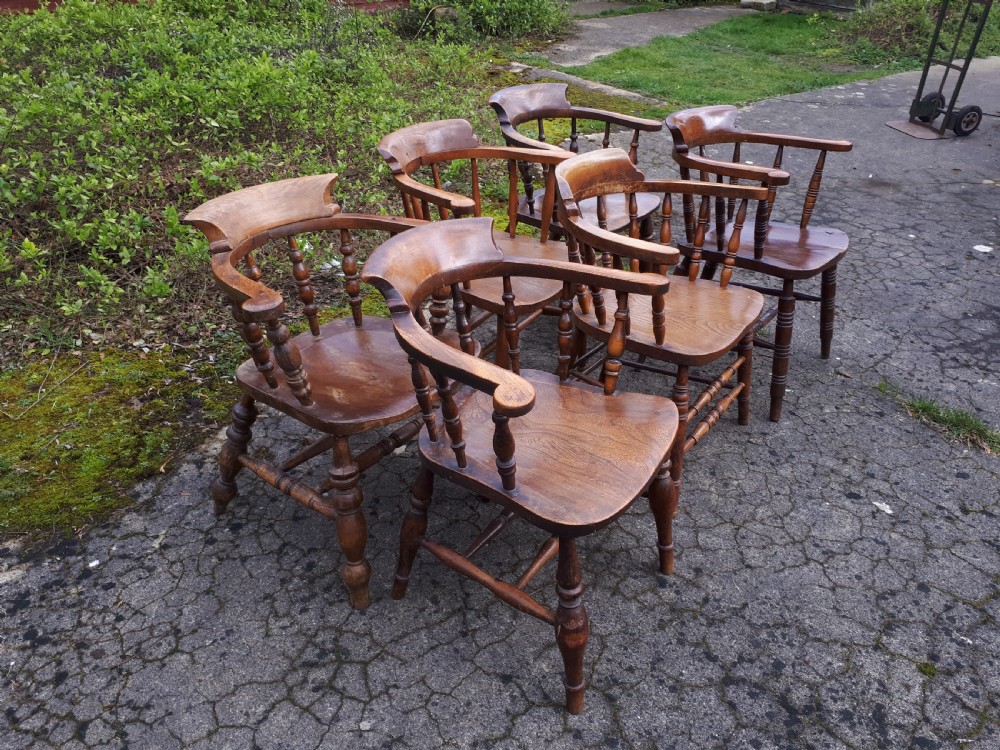 Harliquin set of 6 smokers bow kitchen armchairs View IV