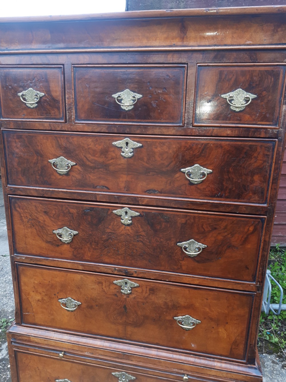 Early 20th century walnut chest on chest View II