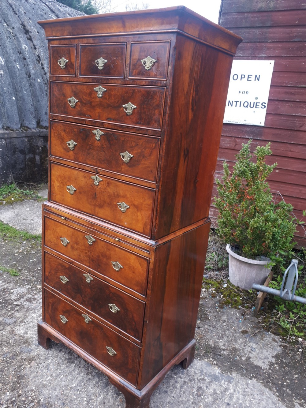 Early 20th century walnut chest on chest View IV
