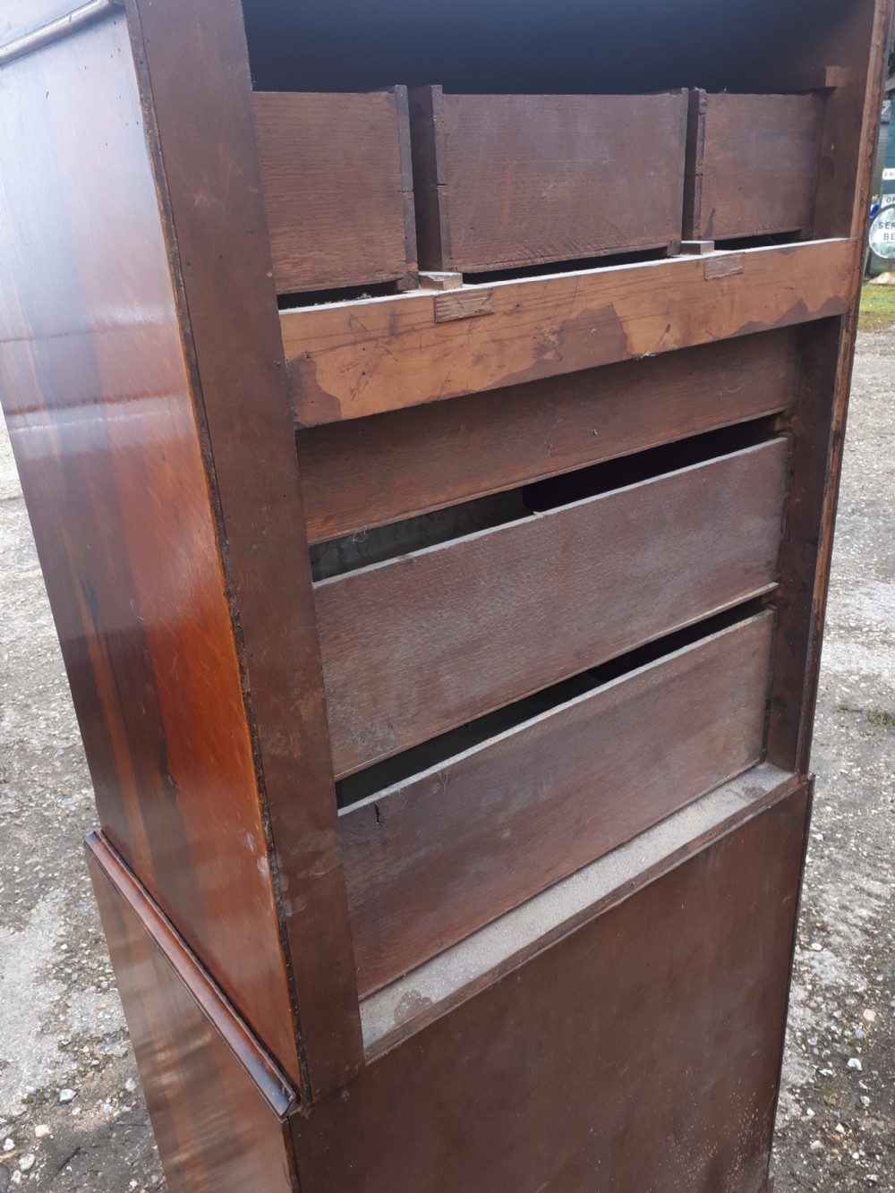 Early 20th century walnut chest on chest View VI