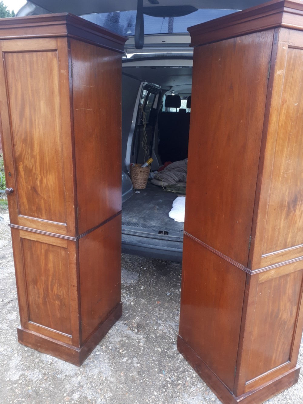 Useful pair of 19th century mahogany 