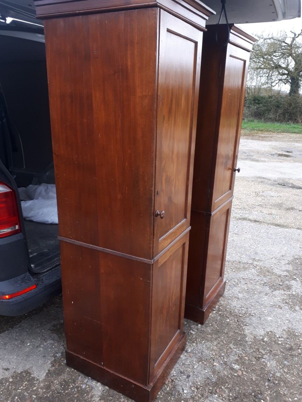 Useful pair of 19th century mahogany 