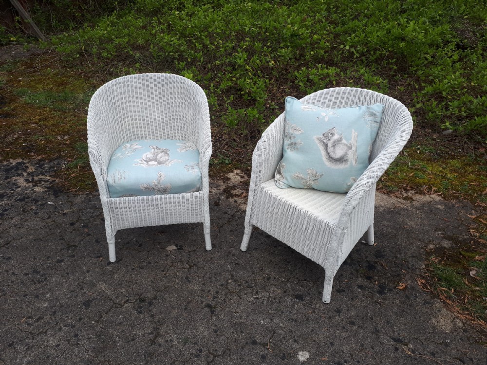 2 Lloyd Loom armchairs  View II