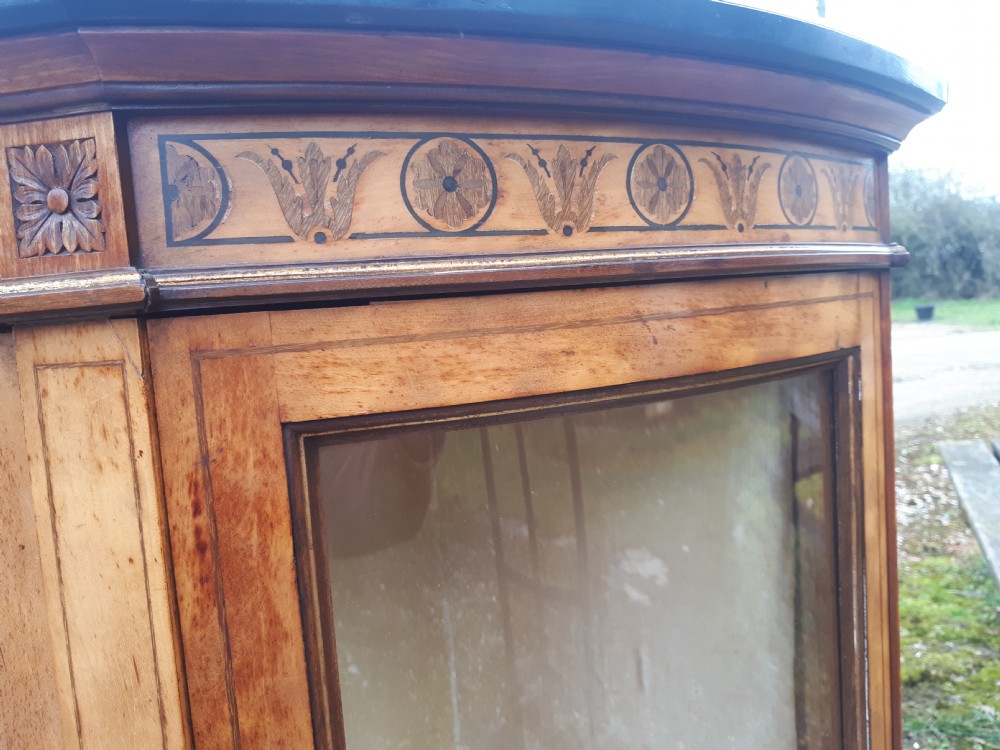 Neat and pretty 19th century side cabinet with makers label View V