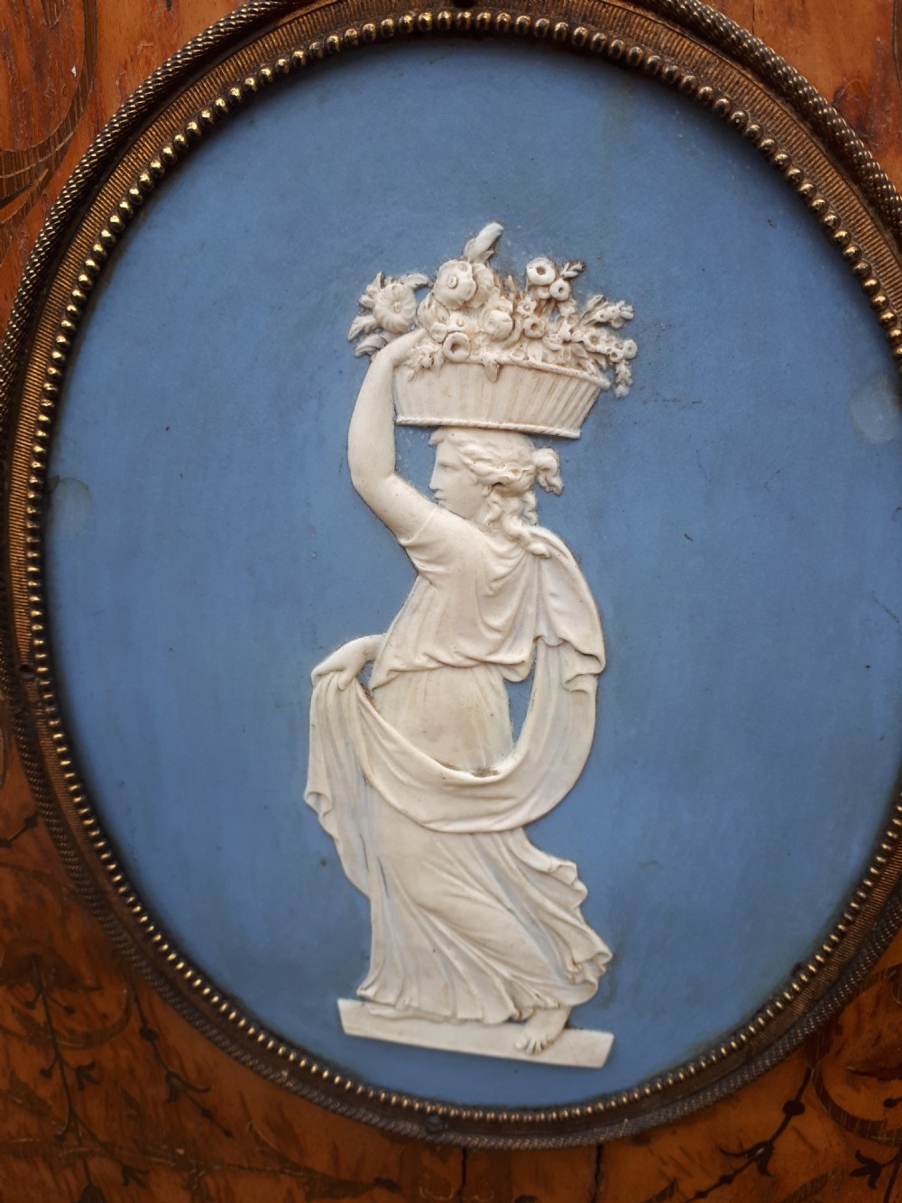 Neat and pretty 19th century side cabinet with makers label View VII