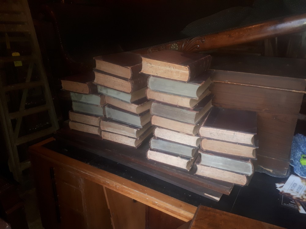 Encyclopedia Britannica revolving bookcase with a complete set of books View IV