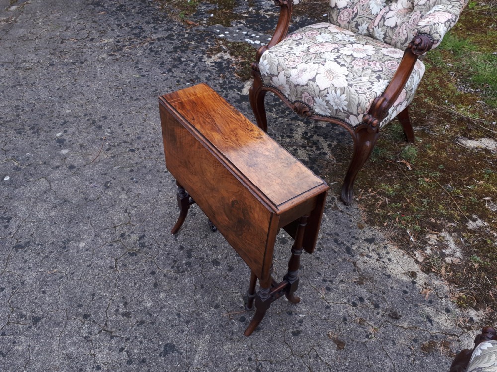 Victorian inlaid walnut Sutherland table View IV