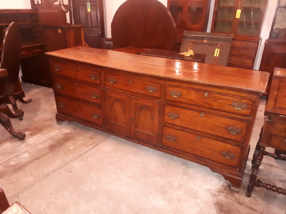 Large early 19th century farmhouse dresser base  View VII