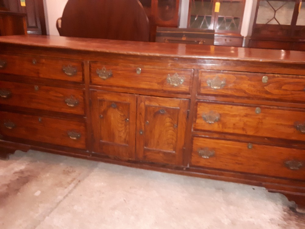 Large early 19th century farmhouse dresser base  View VIII