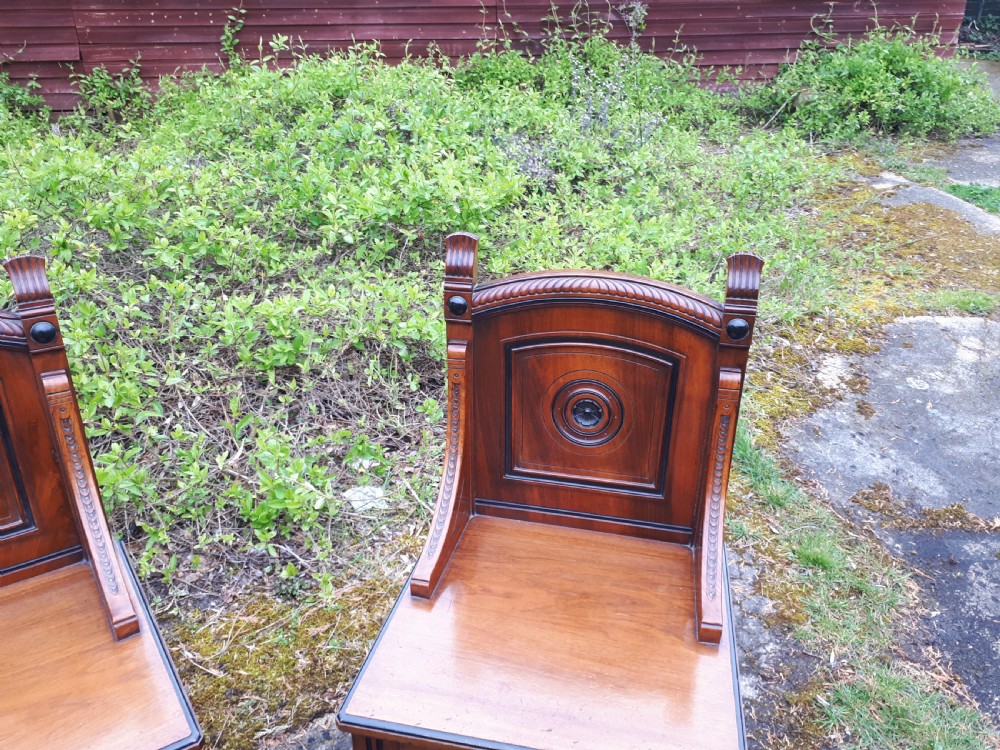 Good quality pair of larger than normal hall seats. View IV