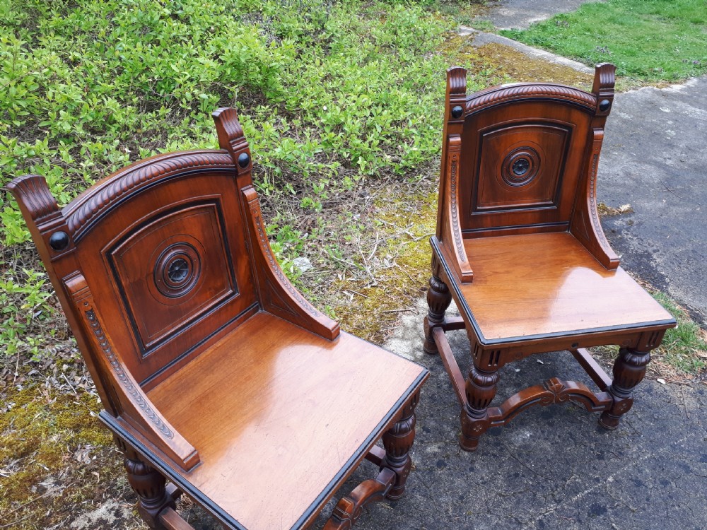 Good quality pair of larger than normal hall seats. View VI