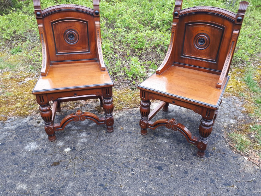 Good quality pair of larger than normal hall seats. View VII