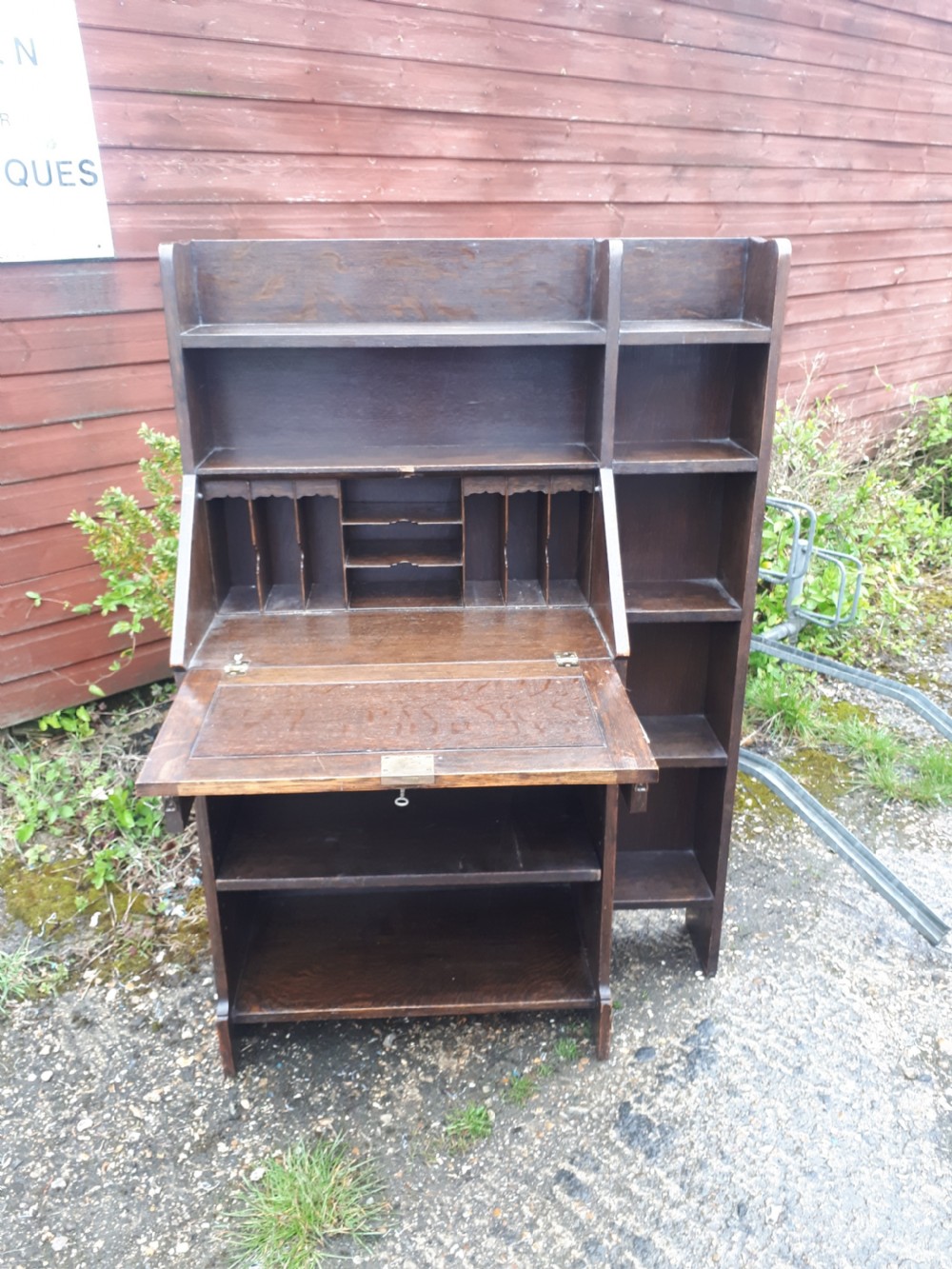 Liberty and Co oak compact oak bureau bookcase  View VII