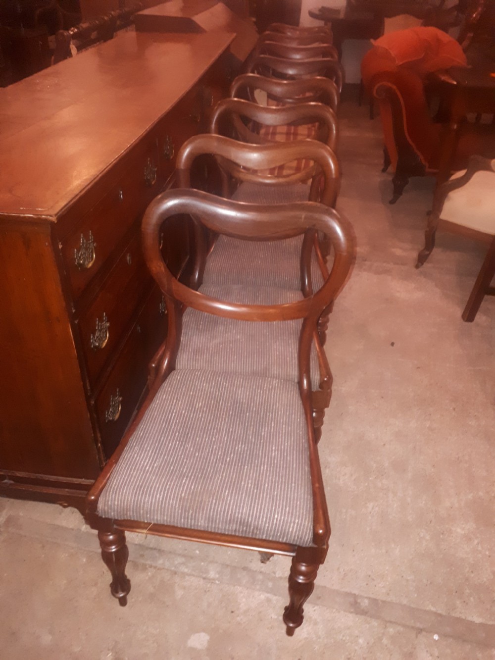 8 early Victorian dining chairs-£40 per chair. View IV