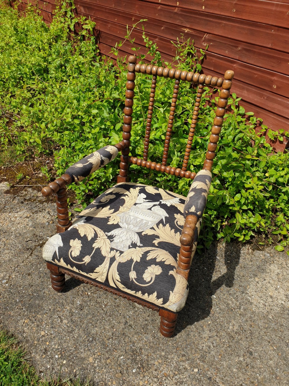 19th century bobbin back frame armchair View II