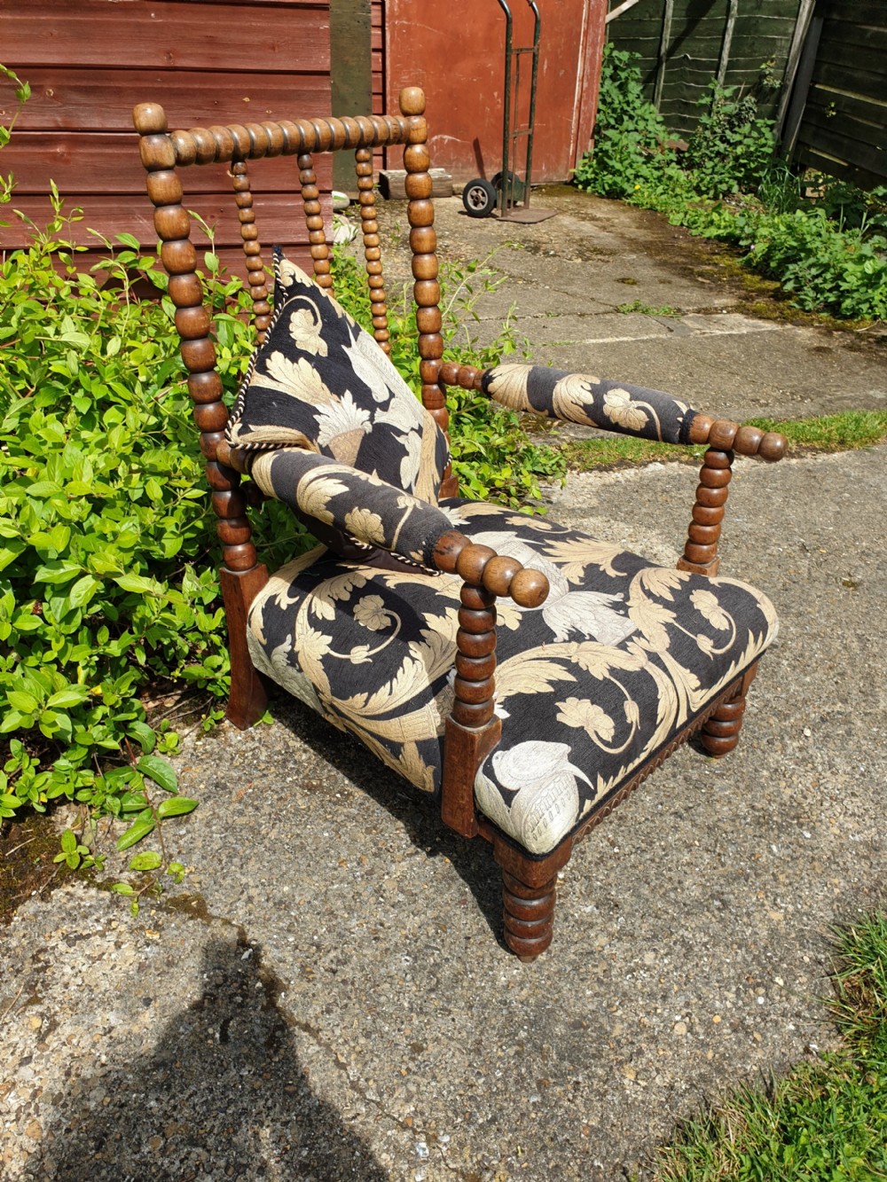 19th century bobbin back frame armchair View III