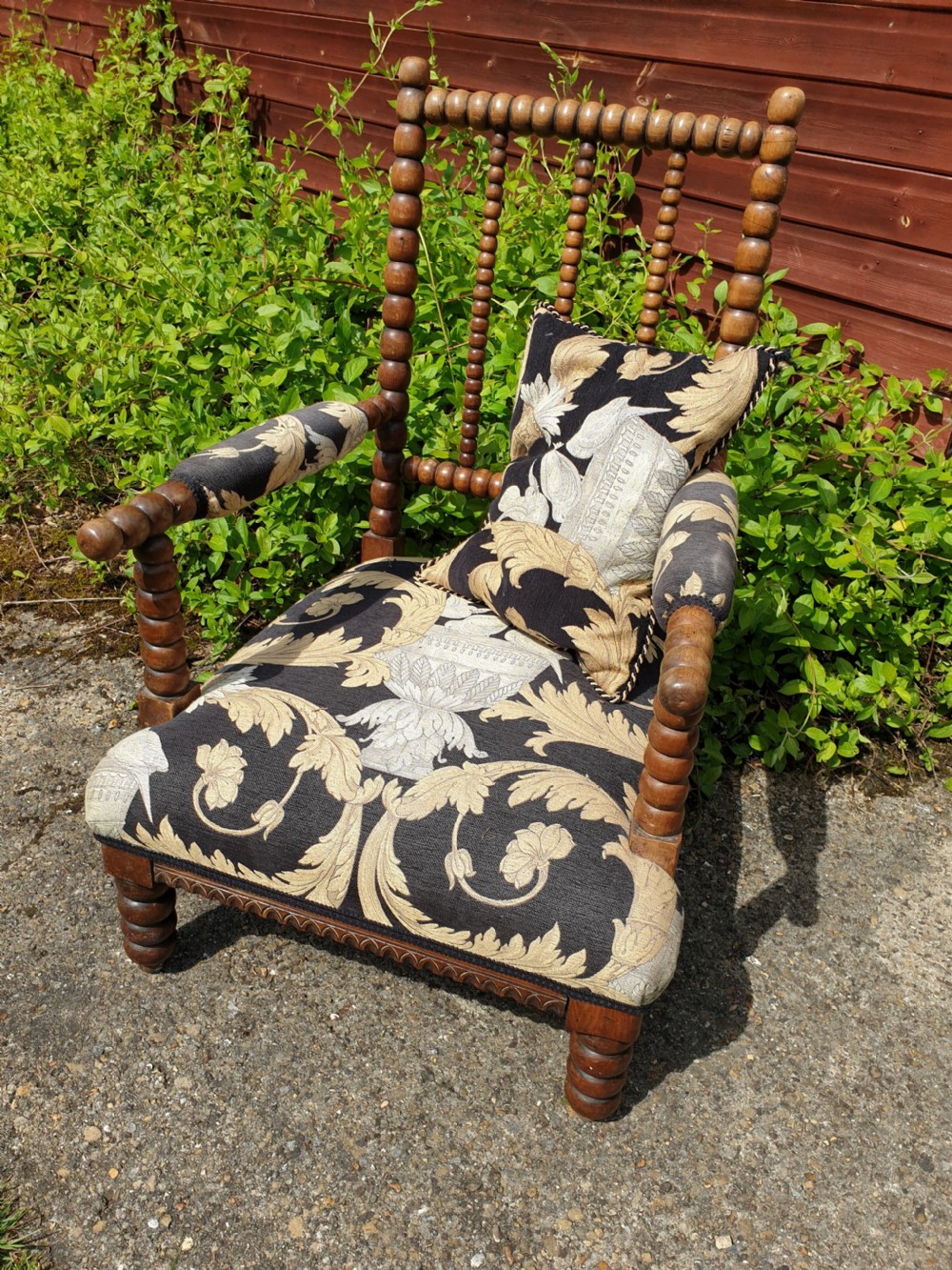 19th century bobbin back frame armchair View IV