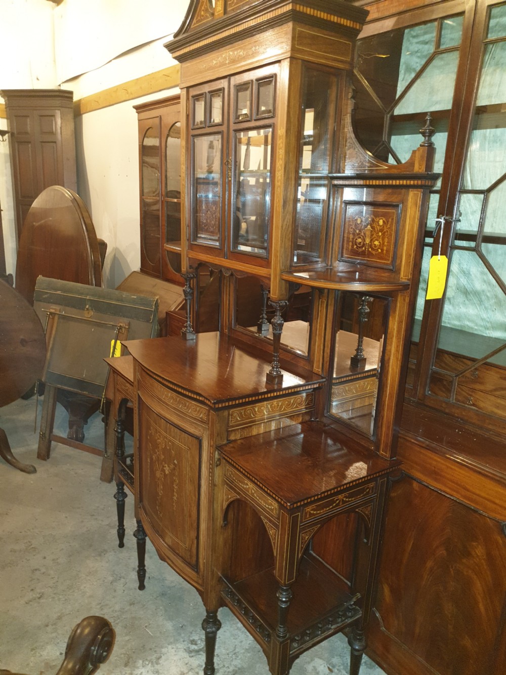 Good inlaid rosewood side cabinet View III