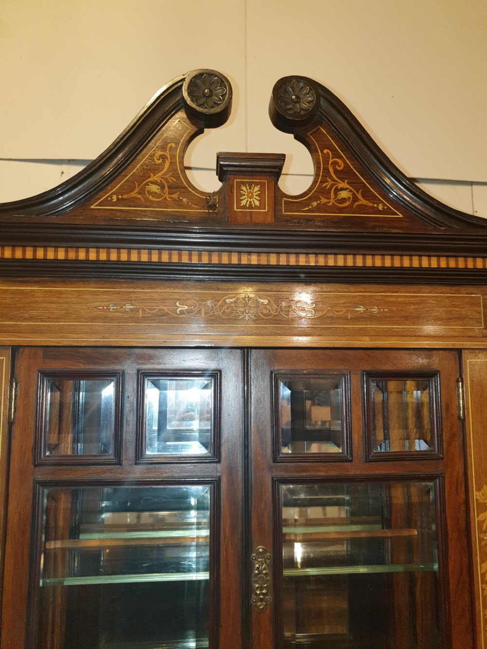 Good inlaid rosewood side cabinet View VII