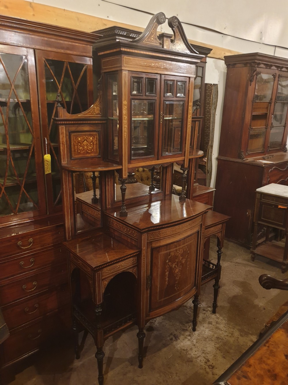 Good inlaid rosewood side cabinet View VIII