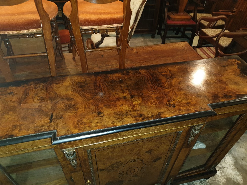 19th century inlaid walnut side cabinet View IV