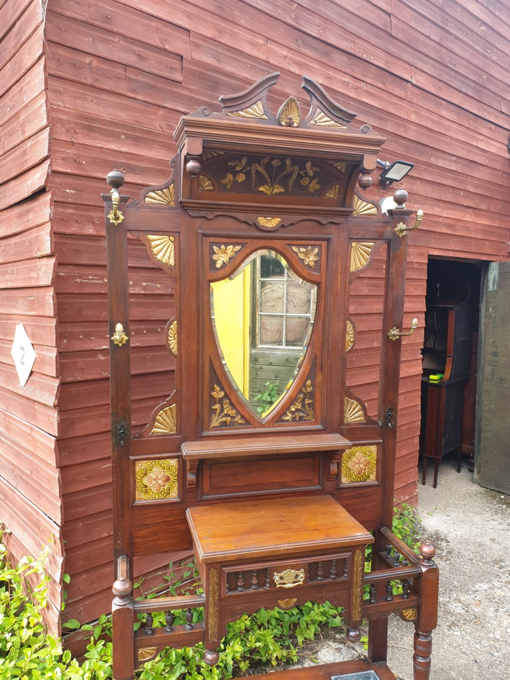 Late 19th century carved and gilt hallstand View VII