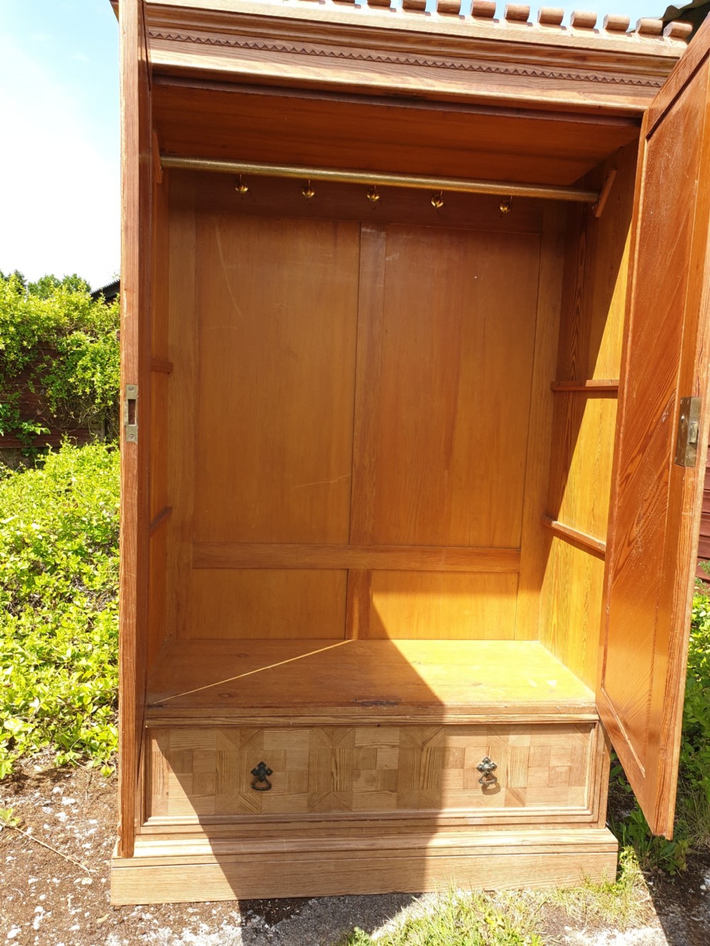 Good late 19th century hanging wardrobe  View IV