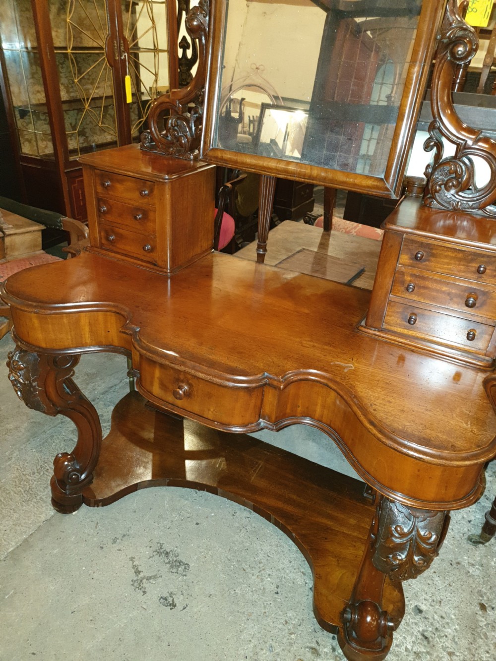Victorian mahogany Duchess dressing table View II