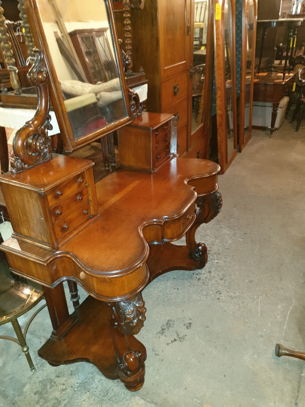 Victorian mahogany Duchess dressing table View III